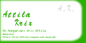 attila krix business card